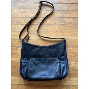 MARGOT New York Black Leather Crossbody Bag sz OS